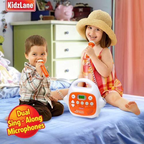  [아마존핫딜][아마존 핫딜] Kidzlane Kids MP3 Player Karaoke Machine 2 Microphone, Built in Music Storage, Bluetooth/MP3/AUX Connection