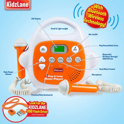  [아마존핫딜][아마존 핫딜] Kidzlane Kids MP3 Player Karaoke Machine 2 Microphone, Built in Music Storage, Bluetooth/MP3/AUX Connection