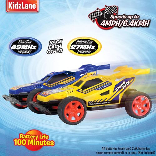  [아마존 핫딜] Kidzlane Remote Control Racing Cars, Set of Two - Easy to Control and Race Together with All-Direction Drive and 35 Foot Range