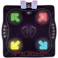 [아마존베스트]Kidzlane Light Up Dance Mat - Arcade Style Dance Games with Built in Music Tracks and Wireless Technology