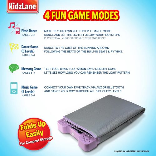  [아마존베스트]Kidzlane Light Up Dance Mat - Arcade Style Dance Games with Built in Music Tracks and Wireless Technology