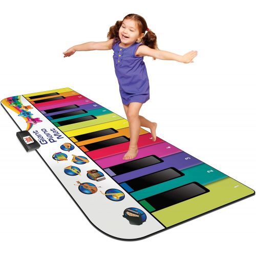  Kidzlane Floor Piano Mat for Kids and Toddlers - Giant 6 feet Piano Mat, 24 Keys  10 Song Cards, Built in Songs, Record & Playback, 8 Instrument Sounds  Age 3+