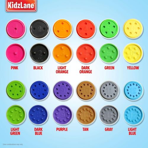  Kidzlane Count & Match Educational Egg Toy  Teach Colors, Numbers & Fine Motor Skills - 12 Sturdy Eggs in Plastic Carton  100% Toddler & Child Safe 18M+