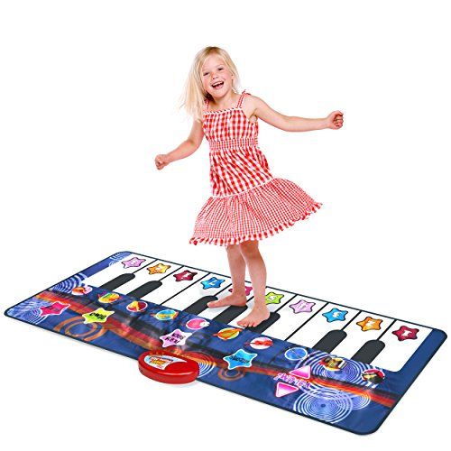  [아마존베스트]Kidzlane Durable Piano Dance Mat | Giant Floor Piano Mat for Kids and Toddlers | Step on Piano Keyboard | Electronic Music Gift Toy for Girls and Boys