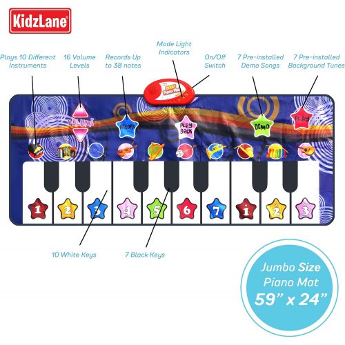  [아마존베스트]Kidzlane Durable Piano Dance Mat | Giant Floor Piano Mat for Kids and Toddlers | Step on Piano Keyboard | Electronic Music Gift Toy for Girls and Boys