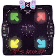 Kidzlane Light Up Dance Mat - Arcade Style Dance Games with Built in Music Tracks and Wireless Technology