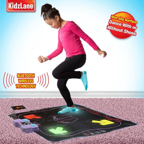  Kidzlane Light Up Dance Mat - Arcade Style Dance Games with Built in Music Tracks and Wireless Technology