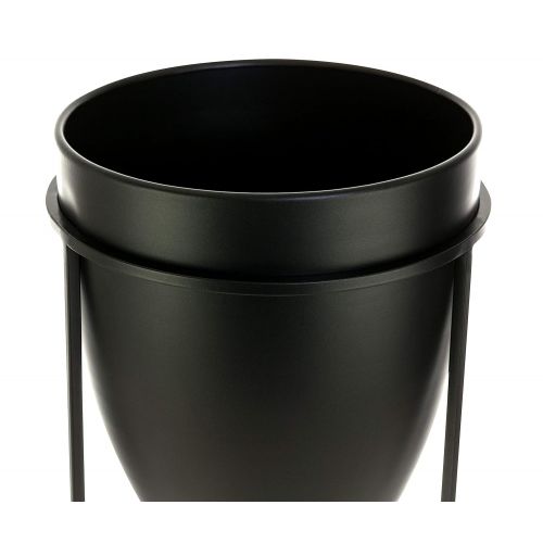 Kieragrace kieragrace Stockholm Nordin Standing Pot Planter  Black Metal, 8-Inches by 8-Inches by 22-Inches