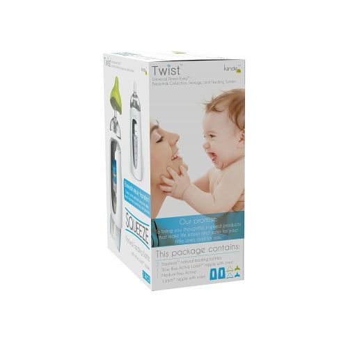  [아마존베스트]Kiinde Twist - Squeeze Natural Feeding Bottle with Nipples, 2 Piece