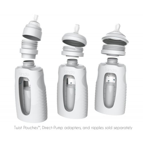  [아마존베스트]Kiinde Twist - Squeeze Natural Feeding Bottle with Nipples, 2 Piece