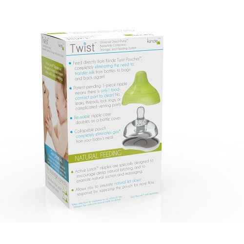  [아마존베스트]Kiinde Twist Active Latch Nipples for Breast Milk or Formula Feeding - Slow Flow (2 Pack)