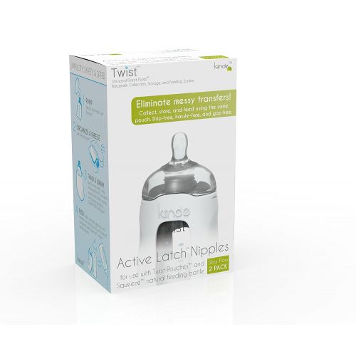  [아마존베스트]Kiinde Twist Active Latch Nipples for Breast Milk or Formula Feeding - Slow Flow (2 Pack)