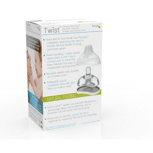  [아마존베스트]Kiinde Twist Active Latch Nipples for Breast Milk or Formula Feeding - Fast Flow (2 Pack)