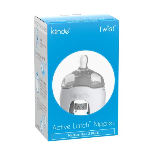  B00CXS23DO - Kiinde Twist Active Latch Nipple - 2 Pack, Medium Flow