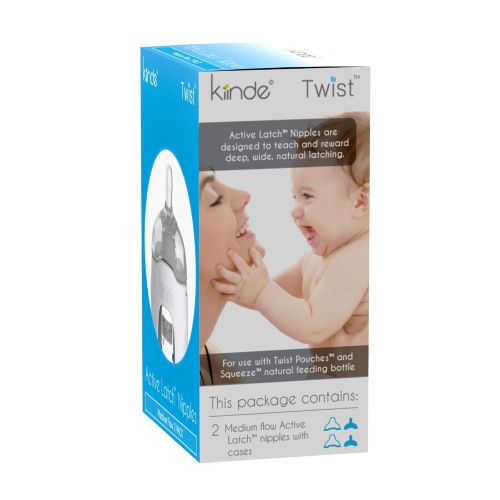  B00CXS23DO - Kiinde Twist Active Latch Nipple - 2 Pack, Medium Flow