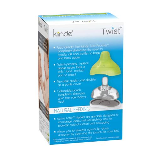  Kiinde Twist Active Latch Nipples for Breast Milk - Slow Flow (2 Pack)