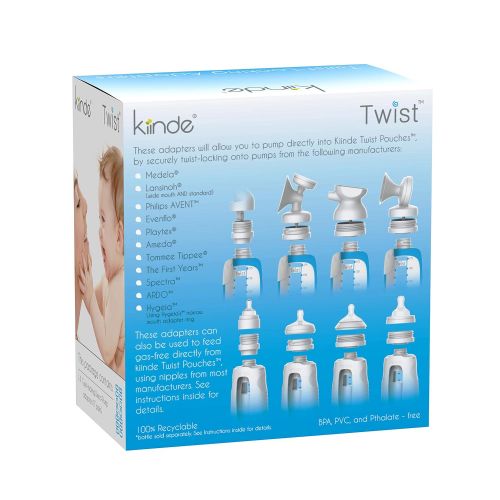  Kiinde Twist Milk Storage Bag Breast Pump & Baby Bottle Adapter Kit for All Major Breast Pump Brands (Adapter Kit: for All Major Brands)