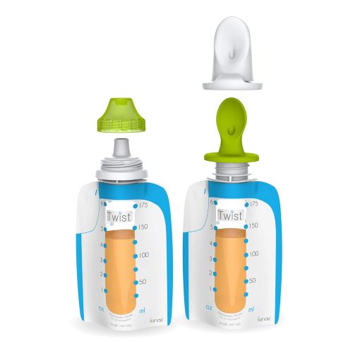  Kiinde Foodii Baby Food Storage Starter Kit, Squeeze Pouch & Reusable Spouts Set