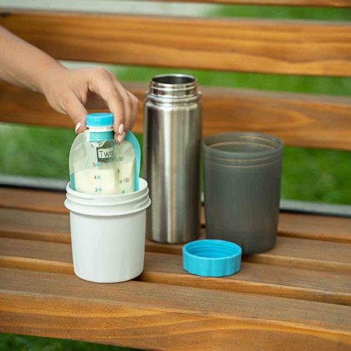 Kiinde Kozii Voyager, Compact Travel Bottle Warmer for Breast Milk, Portable and Easy to Use, No Electricity or Batteries Required, Baby Bottles and Baby Food