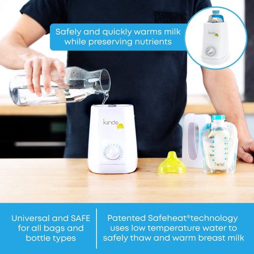  Kiinde Kozii Baby Bottle Warmer and Breast Milk Warmer with Safe Warm Water Bath Technology and Auto Shutoff for Warming Breast Milk, Infant Formula and Baby Food