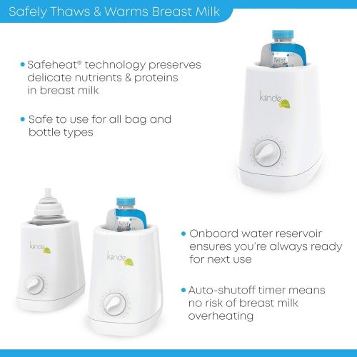  Kiinde Kozii Baby Bottle Warmer and Breast Milk Warmer with Safe Warm Water Bath Technology and Auto Shutoff for Warming Breast Milk, Infant Formula and Baby Food