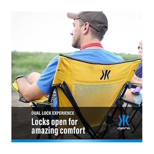  Kijaro XXL Dual Lock Portable Camping Chair - Supports Up to 400lbs - Enjoy The Outdoors in a Versatile Folding Chair, Sports Chair, Outdoor Chair & Lawn Chair