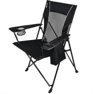 Kijaro Dual Lock Portable Chair with Cooler - Vik Black, Folding, Camping, 300 lb Capacity, 2 Cup Holders