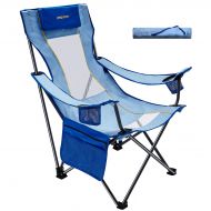 Kijaro #WEJOY Portable Comfortable High Back Folding Beach Chair with Pillow Cup Holder Pocket Mesh Back for Outdoor Camping Lawn Concert Travel, Carry Bag Included