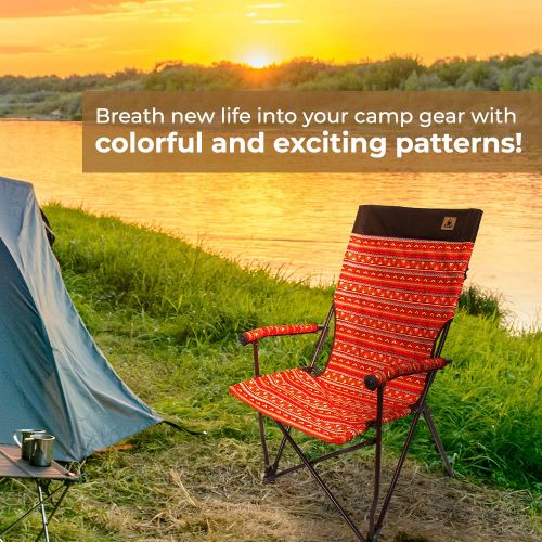  Kijaro Kazmi Easy Relax Camping Chair - Folding Portable Outdoor Chair with Durable Carry Bag - Lightweight, Supports 265lbs for Backpacking, Hiking, Picnic, Festival