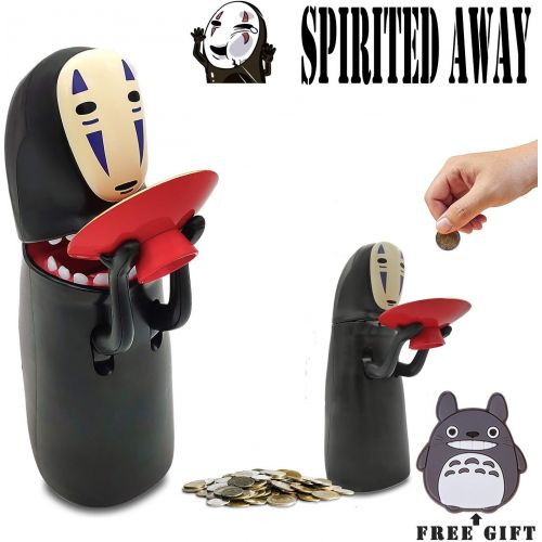  [아마존베스트]Kijea Spirited Away No Face Man Coin Bank Auto Eat Coin Piggy Bank, Kawaii Piggy Kids/Girls/Boys, Birthday Gifts