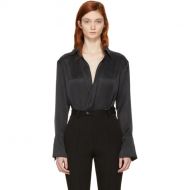 Kiki de Montparnasse Black Silk Wrap Bodysuit