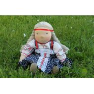 /Kikkastudio Waldorf doll, steiner doll, cloth doll, folk style,doll in national Russian dress ,ethnic doll, Manya