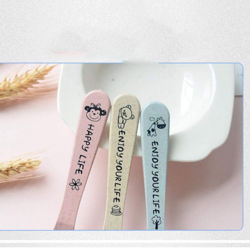  Kikole Cartoon Cute Wheat Straw Children Divided Toddler Plates Kids Tableware Set Skirts