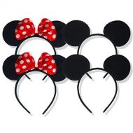 Killers Instinct Outdoors SET OF 4 Mickey Mouse Ears headband minnie Mouse Ears for minnie Mouse costume for women / girls Mickey Mouse Ears for Mickey Mouse costume for men / boys christmas Mickey Ears mic