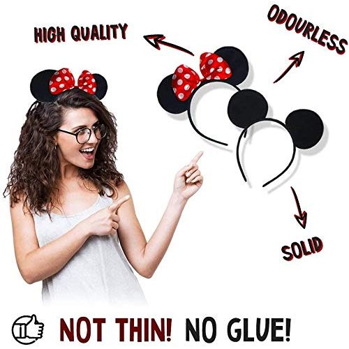  Killers Instinct Outdoors SET OF 4 Mickey Mouse Ears headband minnie Mouse Ears for minnie Mouse costume for women / girls Mickey Mouse Ears for Mickey Mouse costume for men / boys christmas Mickey Ears mic