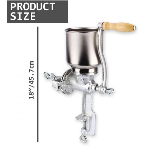  [아마존베스트]Killer's Instinct Outdoors Hand Operated Corn Grain Mill Grinder Useful Kitchen Tool with Big Hopper  Adjustable for Corn, Coffee. Food, Wheat, Oats, Nut, Herbs, Spices, Seeds Grinder  Great for Restaurant