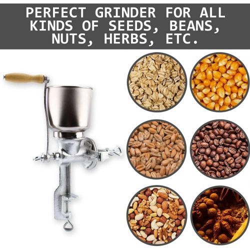  [아마존베스트]Killer's Instinct Outdoors Hand Operated Corn Grain Mill Grinder Useful Kitchen Tool with Big Hopper  Adjustable for Corn, Coffee. Food, Wheat, Oats, Nut, Herbs, Spices, Seeds Grinder  Great for Restaurant