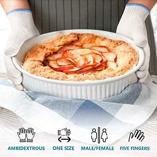  [아마존베스트]Killers Instinct Outdoors 1pair Heat Resistant Gloves Oven Gloves Heat Resistant With Fingers Oven Mitts Kitchen Pot Holders Cotton Gloves Kitchen Gloves Double Oven Mitt Set Oven