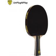 [아마존 핫딜]  [아마존핫딜]Killerspin Jet Black Ping Pong Racket Combo  Intermediate Table Tennis Bat| 5 Layer Wood Blade, Nitrx-4Z Rubbers, Flare Handle| Competition Ping Pong Racket| Protective Storage Ca