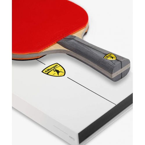  Killerspin JET600 Table Tennis Paddle - Multi-Colour Ping Pong Paddle Designed for Powerful all-around Play wrapped in White Memory Book