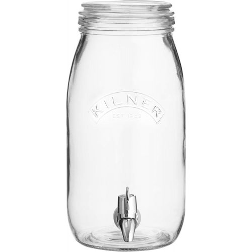  Kilner 0025.008 3 Litre Drinks Dispenser with Gift Box, Glass