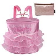 Kilofly kilofly Ballerina Ballet Tutu Pink Dress Dance Bag Backpack + Handy Pouch