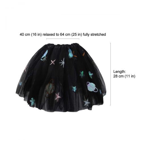  Kilofly kilofly 2 pcs Girls Space Swan Ballet Tutu Princess Party Dance Tulle Skirts