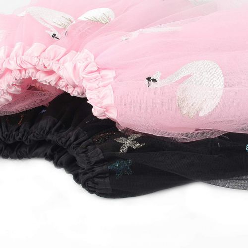  Kilofly kilofly 2 pcs Girls Space Swan Ballet Tutu Princess Party Dance Tulle Skirts