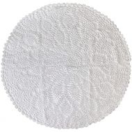 kilofly Handmade Crochet Cotton Lace Table Sofa Doily, Waterlily, White, 20 inch