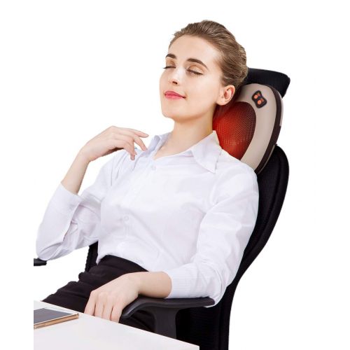  Kim Carrey 3D deep Tissue Electric Massage Pillow for Neck, Massage for Neck and Shoulder,Protable...