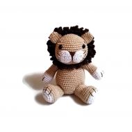 /KimFriis crochet lion - woodland animal - jungle animal - zoo - cotton toy - knitted lion - stuffed animal - amigurumi lion -