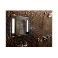 Kimball & Young 62012 Showerlite Clear Lighted Heated Fog-Free Shower Mirror, 12-Inch x 12-Inch, 1X Magnification