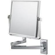 Kimball & Young Mirror Image 24043 Square Double Arm Wall Mirror, 1X and 3X Magnification, Chrome