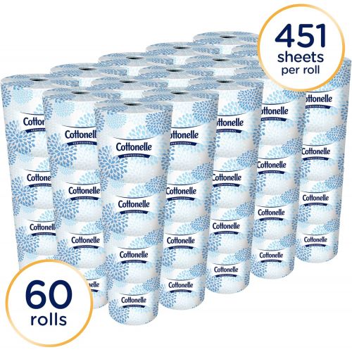  [아마존 핫딜]  [아마존핫딜]Kimberly-Clark Professional Cottonelle Professional Bulk Toilet Paper for Business (17713), Standard Toilet Paper Rolls, 2-PLY, White, 60 Rolls / Case, 451 Sheets / Roll